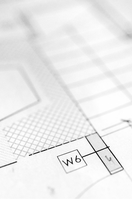 Construction scaffolding around a residential build