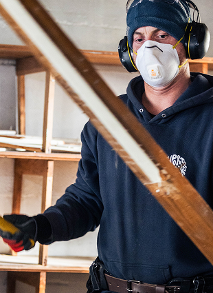 Blueprint details for a residential renovation